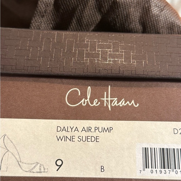 Cole Haan DALYA AIR. PUMP WINE SUEDE Size 9 - Picture 7 of 9